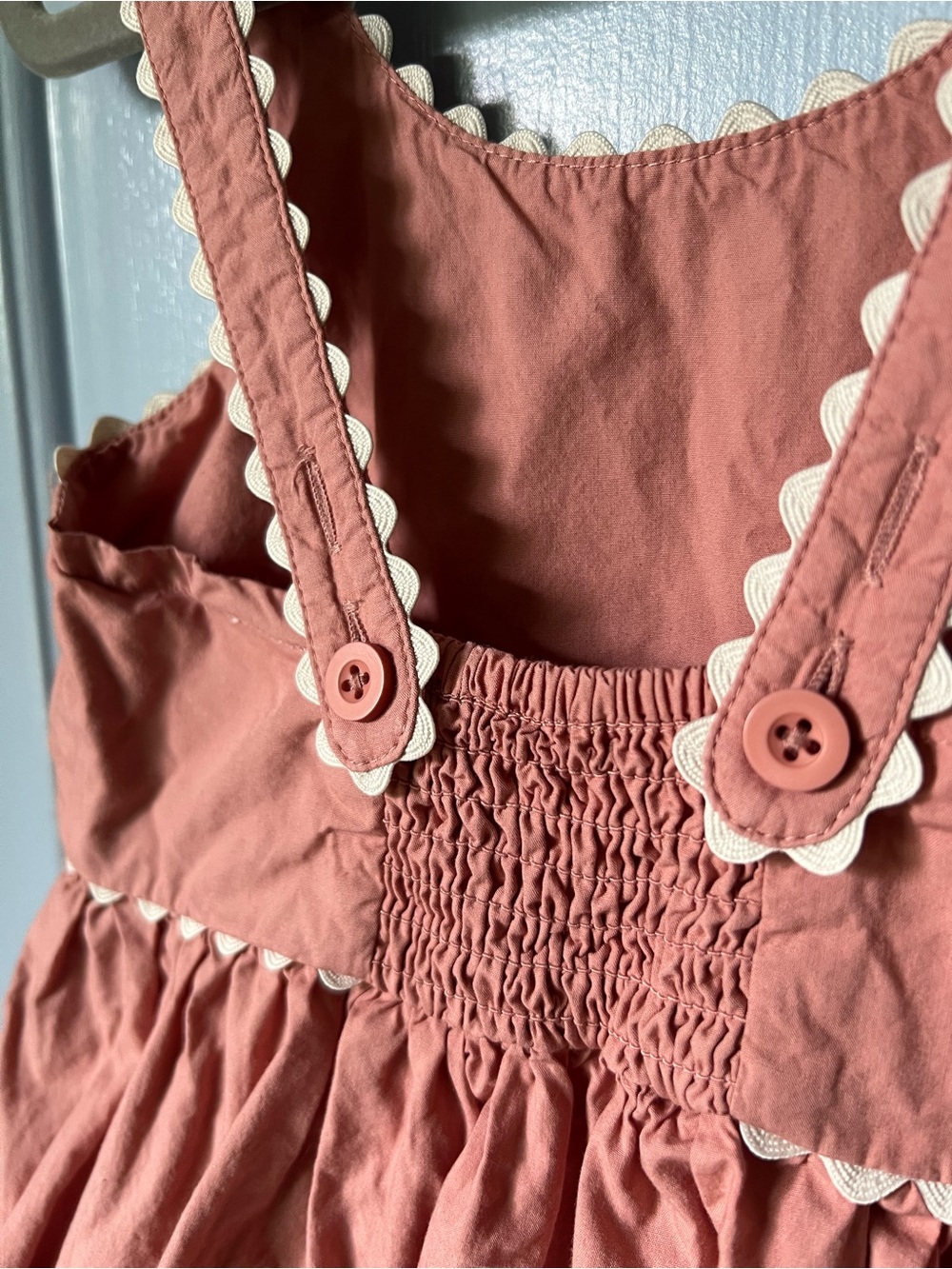 Hanna Andersson Pink Embroidered Unicorn & Rainbow Cross-back Pinafore Dress, 3T - Picture 14 of 14